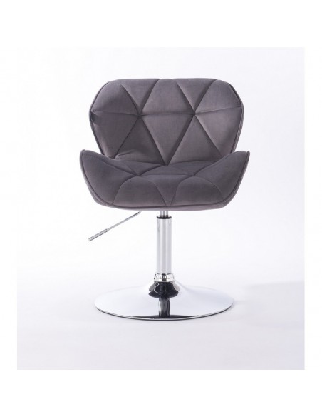 Hroove Salon Chair - Grey Velour Bella Furniture Ireland BFHR111N