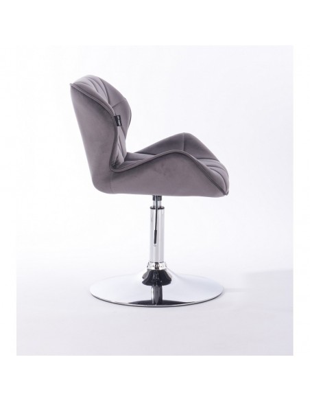Hroove Salon Chair - Grey Velour Bella Furniture Ireland BFHR111N