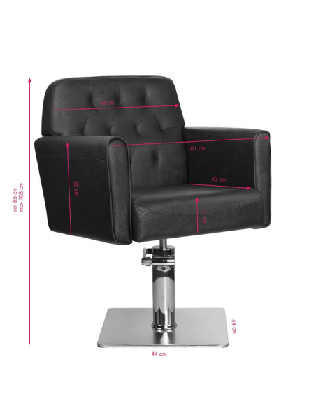 Gabbiano hamburg brown hairdressing chair