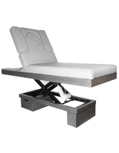 Spa cosmetic bed azzurro wood 815b heated light gray