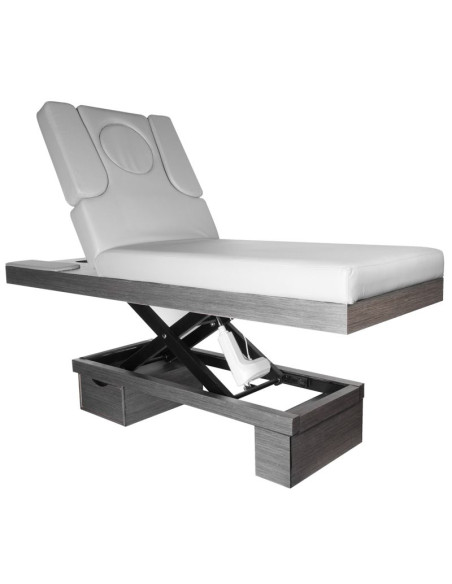 Spa cosmetic bed azzurro wood 815b heated light gray