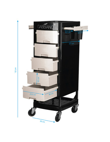 Gabbiano hairdressing assistant ft65 black / white