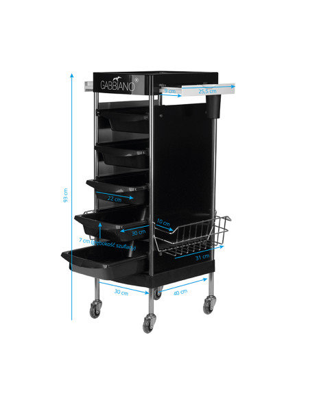 Gabbiano fx11e black hairdressing assistant