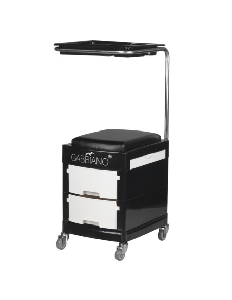 Helper - pedicure stool 16 plus black / white