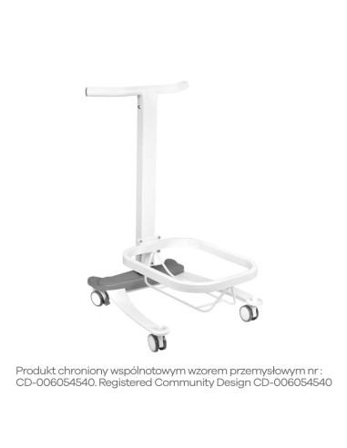 Comfort pedicure tray on wheels with lift function
