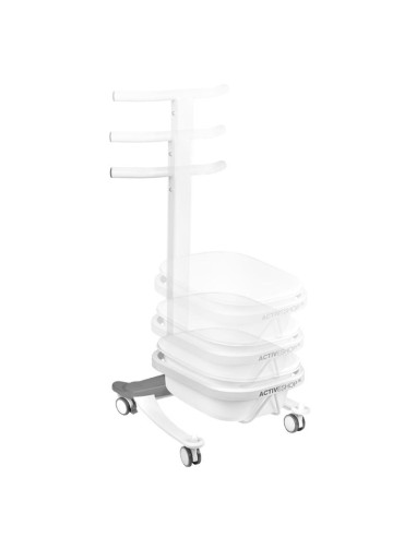 Comfort pedicure tray on wheels with lift function