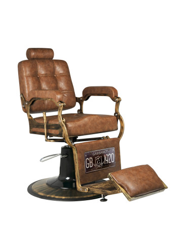 Gabbiano barber chair Boss Old Leather light brown
