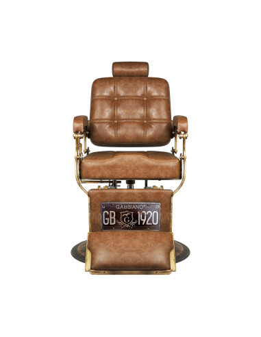 Gabbiano barber chair Boss Old Leather light brown