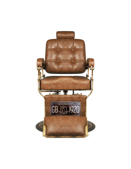 Gabbiano barber chair Boss Old Leather light brown