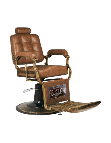 Gabbiano barber chair Boss Old Leather light brown