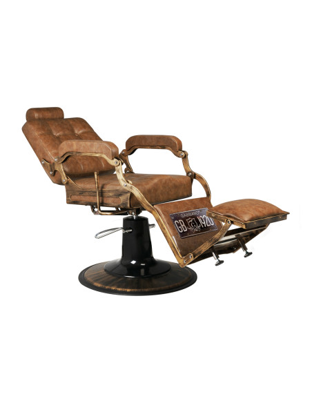 Gabbiano barber chair Boss Old Leather light brown
