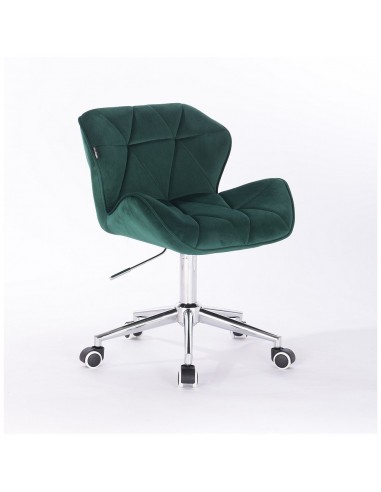 Hroove Chair On Wheels - Green Velour Bella Furniture Ireland BFHR111K