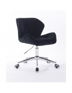 Hroove Chair On Wheels - Black Velour Bella Furniture Ireland BFHR111K