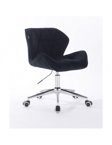 Hroove Chair On Wheels - Black Velour Bella Furniture Ireland BFHR111K