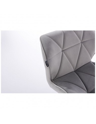 Hroove Chair On Wheels - Light Grey Velour Bella Furniture Ireland BFHR111K
