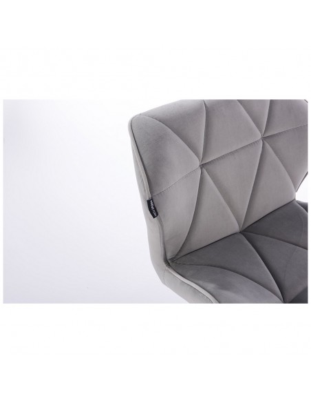 Hroove Chair On Wheels - Light Grey Velour Bella Furniture Ireland BFHR111K