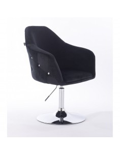 Hroove Salon Chair - Black Velour Bella Furniture Ireland BFHR547N