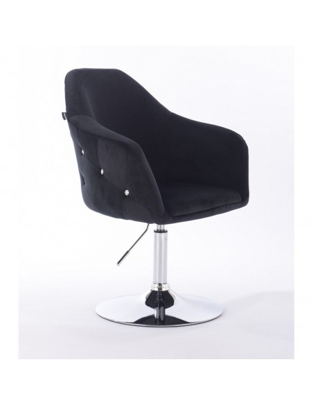 Hroove Salon Chair - Black Velour Bella Furniture Ireland BFHR547N