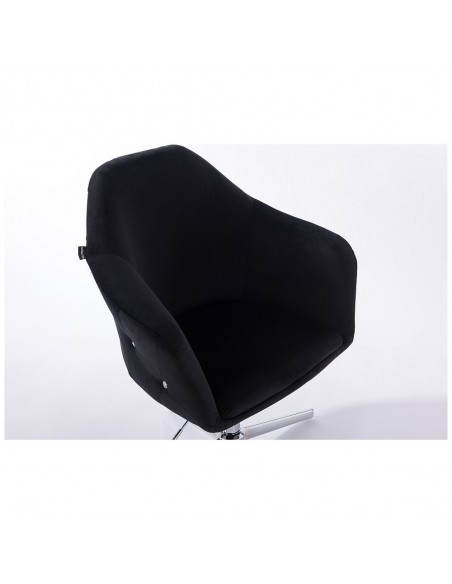 Hroove Salon Chair - Black Velour Bella Furniture Ireland BFHR547N