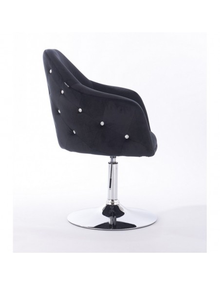Hroove Salon Chair - Black Velour Bella Furniture Ireland BFHR547N