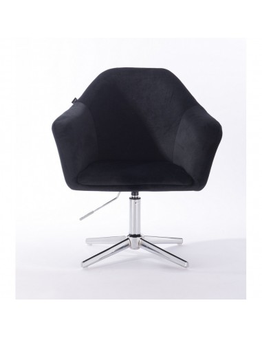 Hroove Salon Chair - Black Velour Bella Furniture Ireland BFHR547CROSS