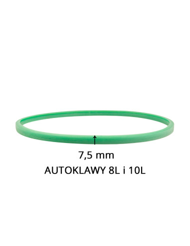 Silicone gasket for autoclaves wax 10l and 12l green 7.5mm