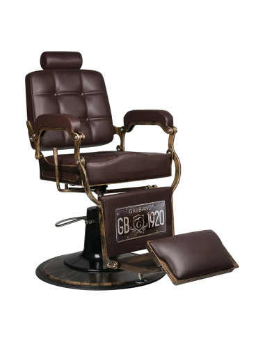 Gabbiano barber chair Boss brown