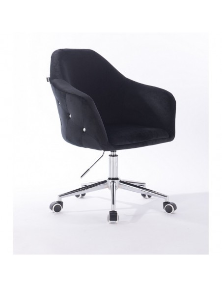 Hroove Chair On Wheels - Black Velour Bella Furniture Ireland BFHR547K
