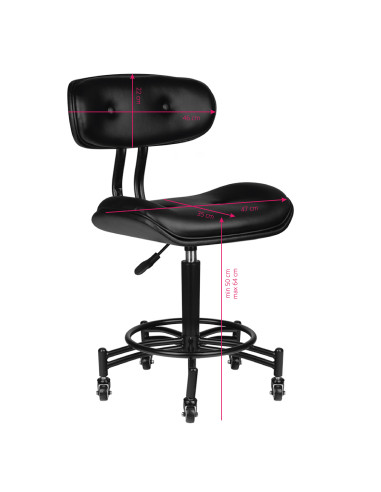 Gabbiano black florence stool