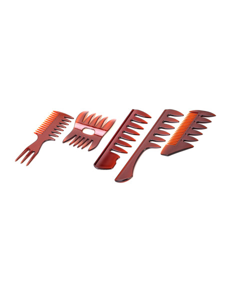 Set of combs wide teeth 5 pcs.