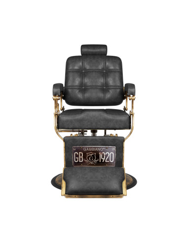 Gabbiano barber chair Boss HD Old Leather black