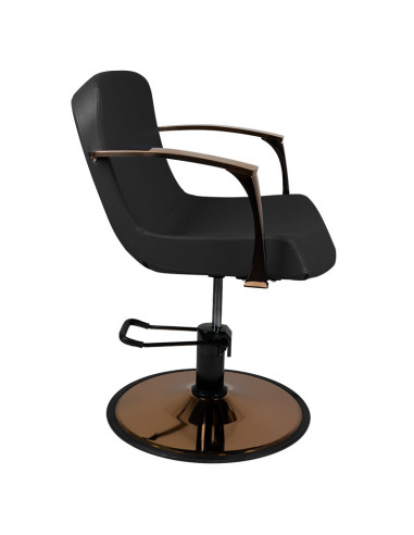Gabbiano styling armchair, copper, black Bologna
