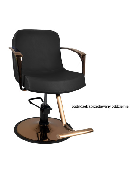 Gabbiano styling armchair, copper, black Bologna