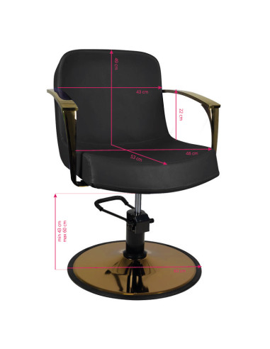 Gabbiano styling chair golden Bologna black