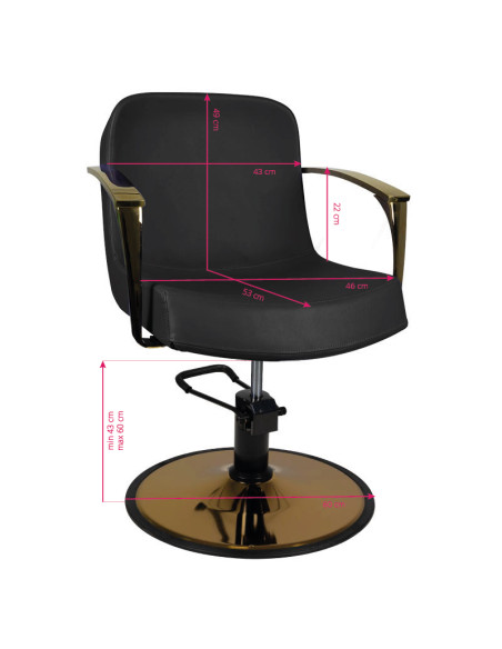 Gabbiano styling chair golden Bologna black