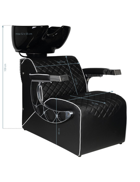 Gabbiano Simone barber hair wash unit black