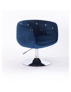 Hroove Salon Chair - Blue Velour Bella Furniture Ireland BFHR333N