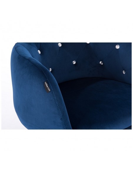 Hroove Salon Chair - Blue Velour Bella Furniture Ireland BFHR333N