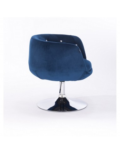 Hroove Salon Chair - Blue Velour Bella Furniture Ireland BFHR333N