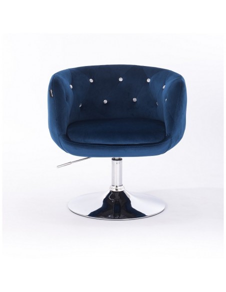 Hroove Salon Chair - Blue Velour Bella Furniture Ireland BFHR333N