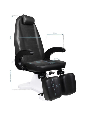 112 black hydraulic podiatry chair