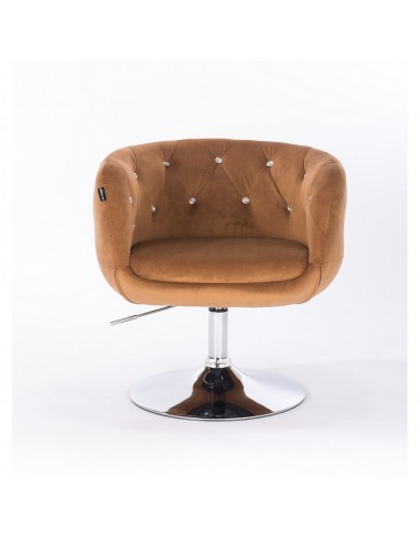 Hroove Salon Chair - Carmel Velour Bella Furniture Ireland BFHR333N