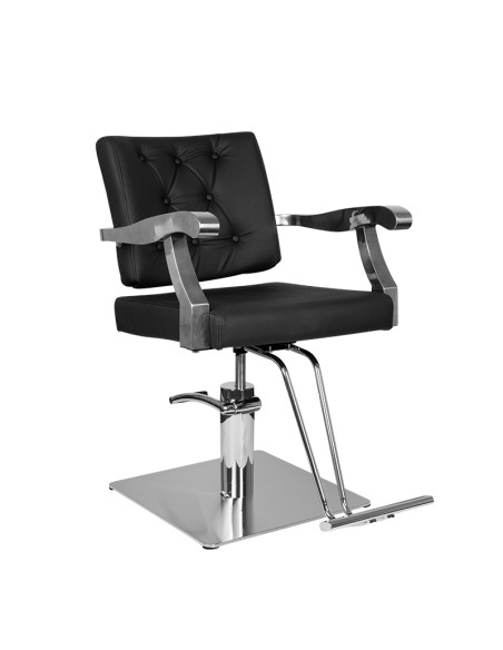 Gabbiano black lyon hairdressing chair