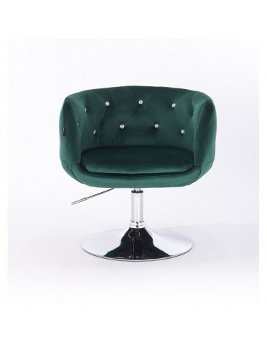 Hroove Salon Chair - Green Velour Bella Furniture Ireland BFHR333N