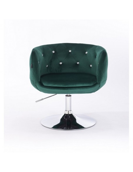 Hroove Salon Chair - Green Velour Bella Furniture Ireland BFHR333N