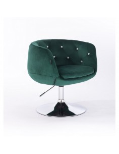 Hroove Salon Chair - Green Velour Bella Furniture Ireland BFHR333N