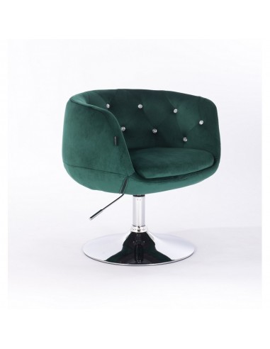 Hroove Salon Chair - Green Velour Bella Furniture Ireland BFHR333N