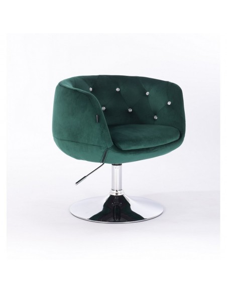 Hroove Salon Chair - Green Velour Bella Furniture Ireland BFHR333N