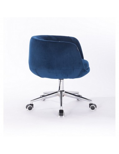 Hroove Chair on Wheels - Blue Velour Bella Furniture Ireland BFHR333K