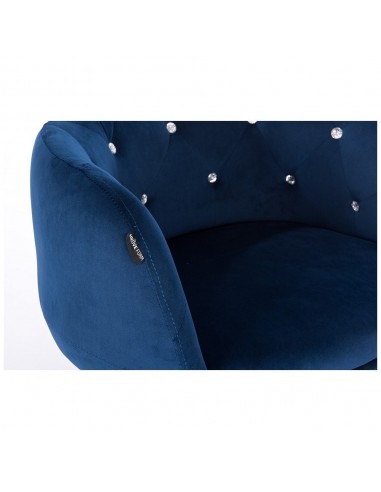 Hroove Chair on Wheels - Blue Velour Bella Furniture Ireland BFHR333K